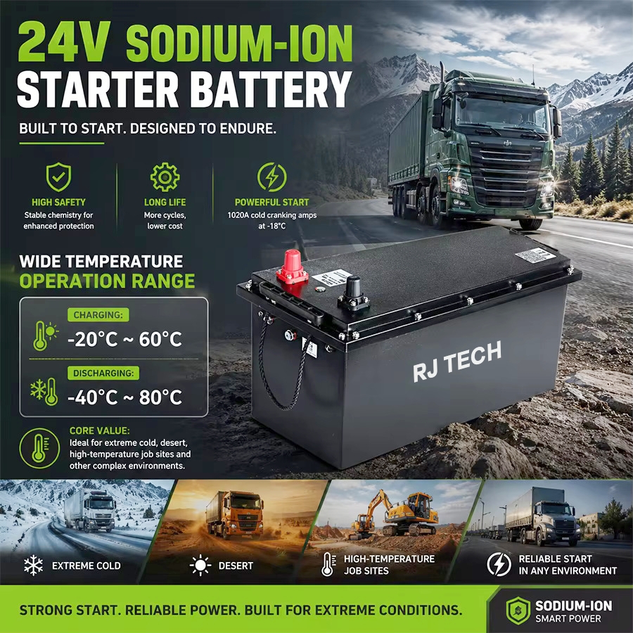 RJ TECH 24V Sodium Truck Battery RJ TECH 24V Sodium Truck Battery