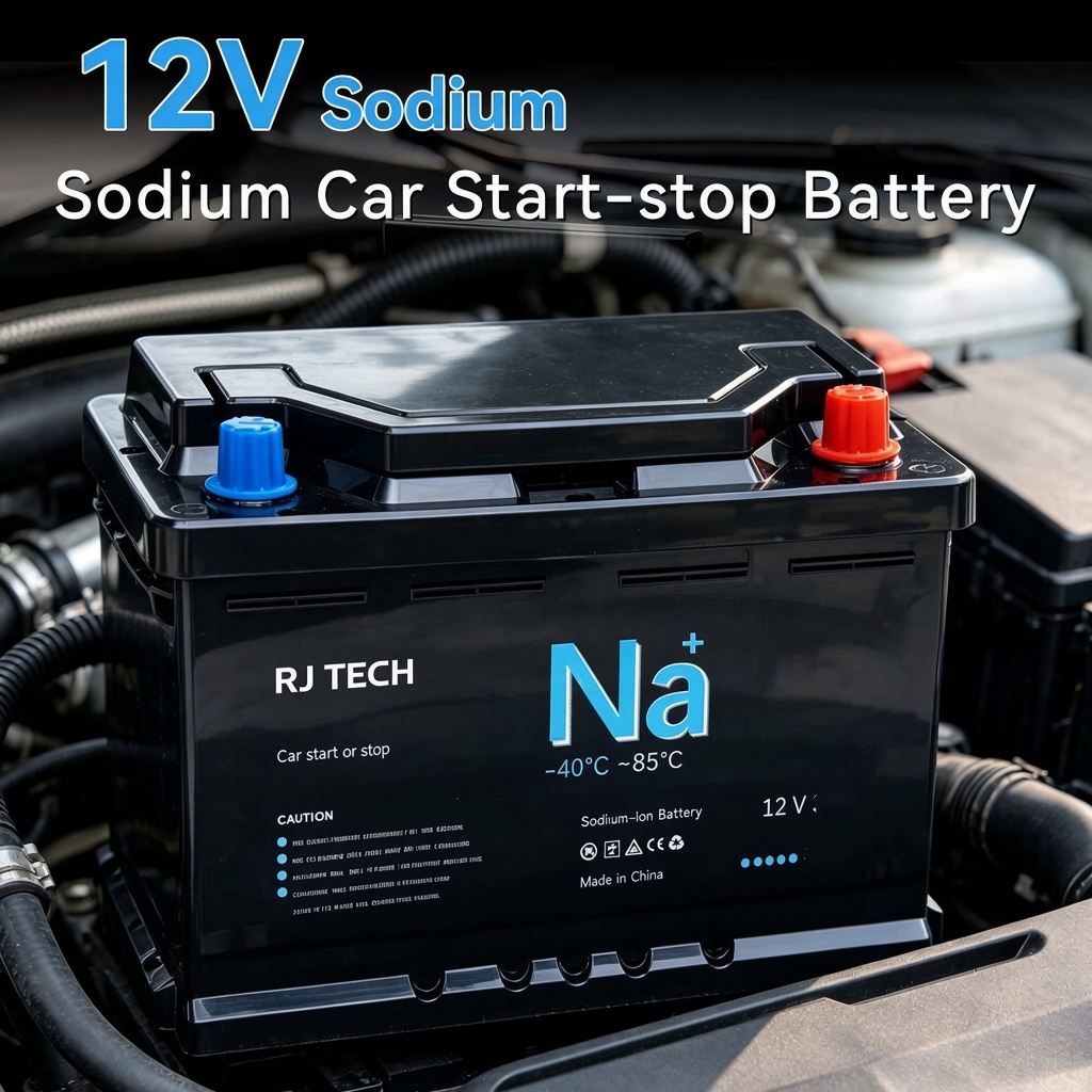 RJ TECH 12V 60Ah 70Ah 75Ah Sodium Ion Battery DIN H6 Group 48 RHP Layout 0 10000 Cycles -40C Cold Start Drop-in AGM Replacement Auto SLI