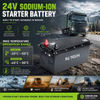 24V 200Ah Sodium ion Dual Battery Manufacturer High CCA Truck Cranking and Parking AC Power