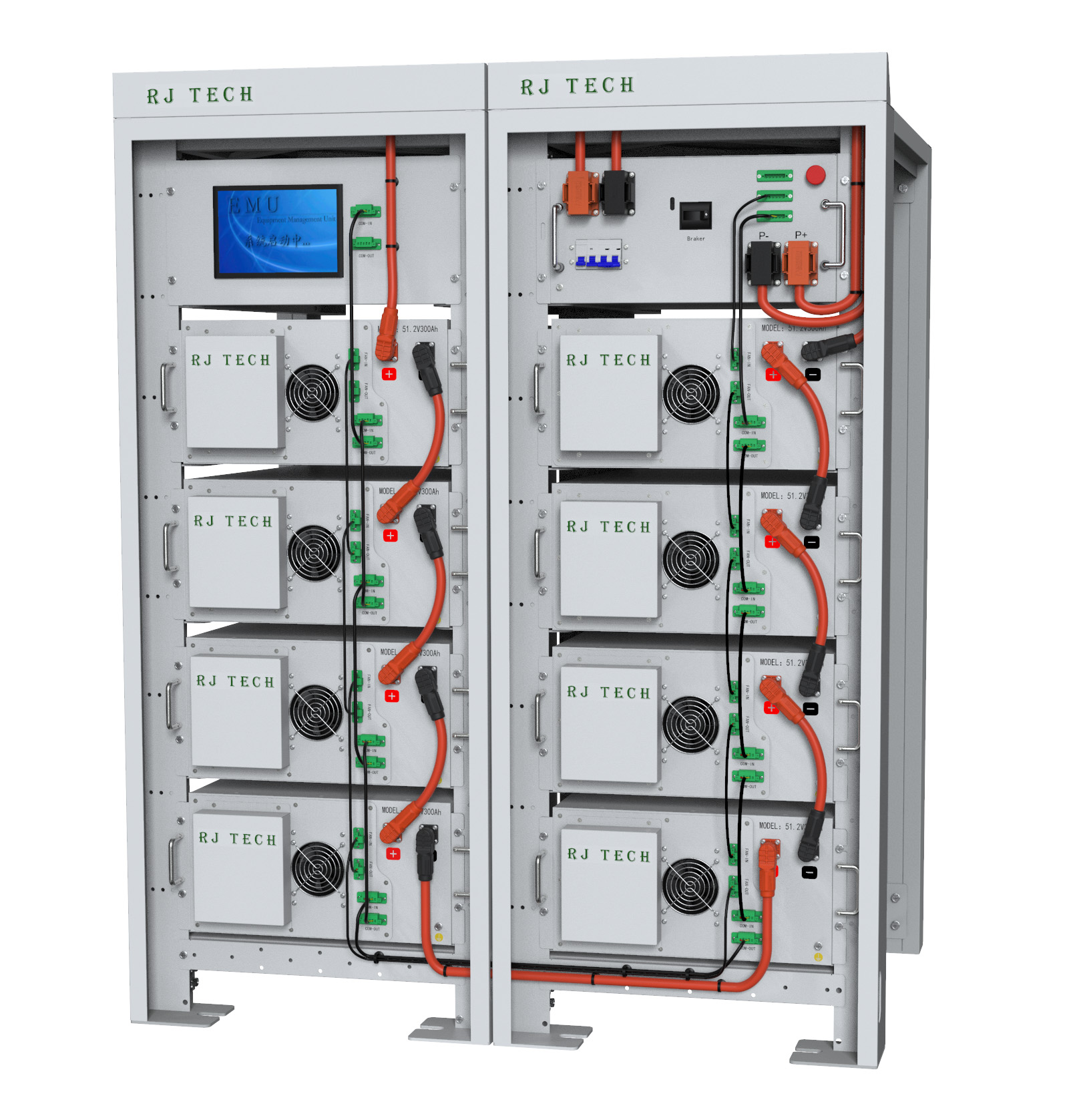 FOSHAN RJ TECH 512V 280AH High Voltage ESS Lithium Lifepo4 Energy Storage System