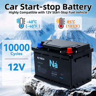 12V 50Ah 55Ah 65Ah Sodium Ion Battery DIN H5 H4 Group 47 RHP Layout 0 Lightweight Automotive SLI Battery Replacing EFB AGM Lead Acid
